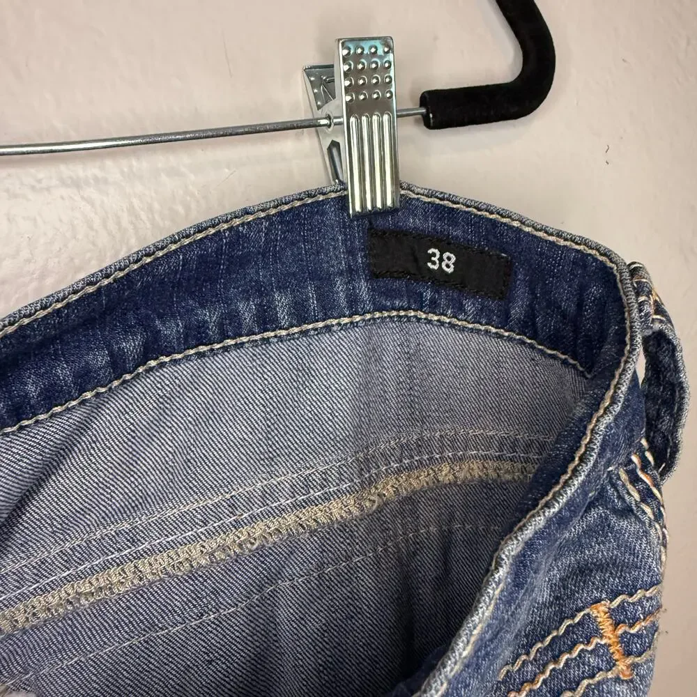 Affliction Jeans Men's Y2K Ace Straight Slim Flex Stretch Blue Denim 38 x 33